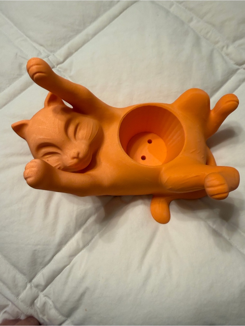 Orange Cat - Tabby Planter - One of a Kind, made by Akron Ohio artist! 😻